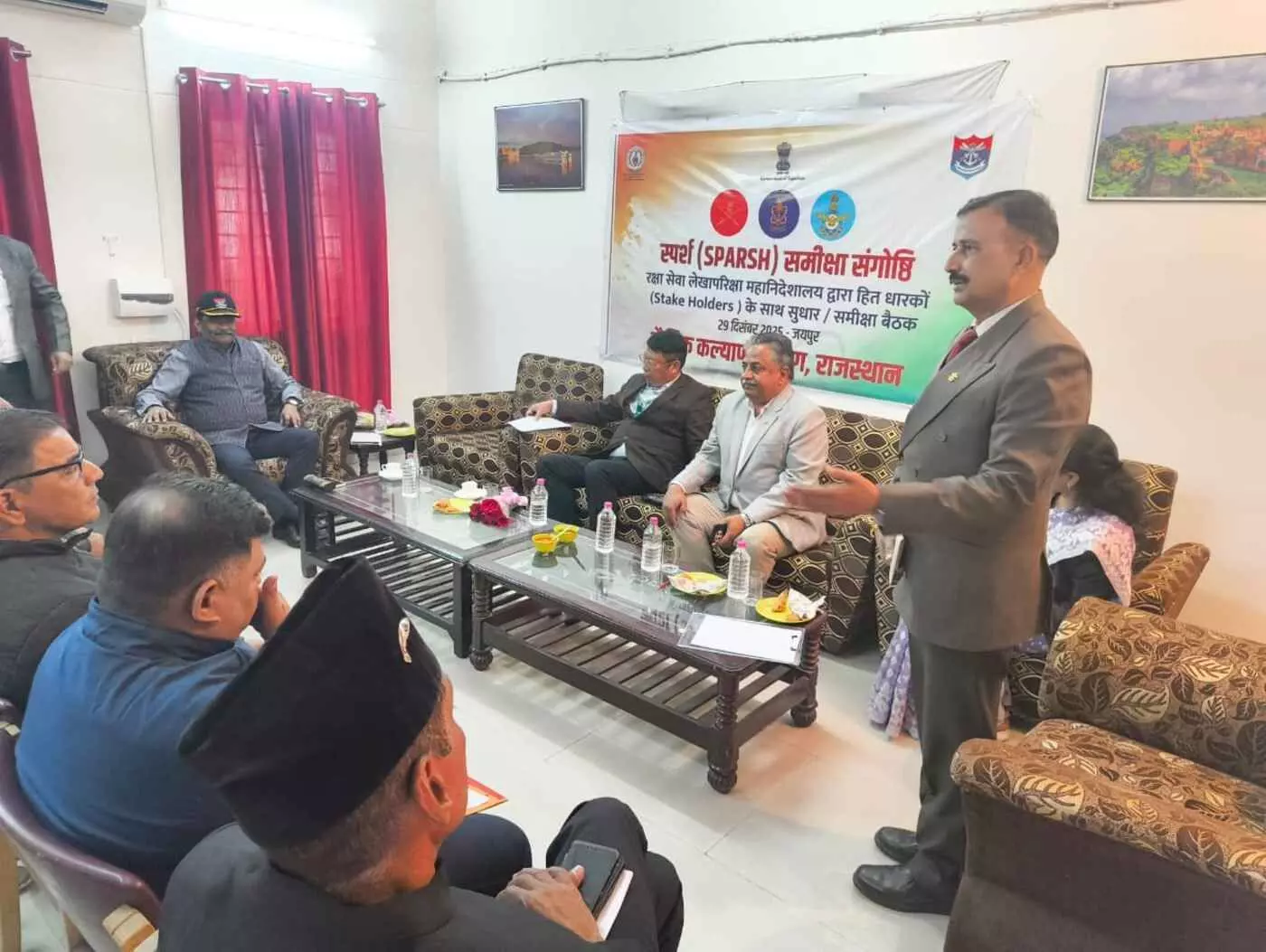 जयपुर में पूर्व सैनिकों के लिए स्पर्श फीडबैक एवं पेंशन समाधान दिवस का आयोजन जयपुर में पूर्व सैनिकों के लिए स्पर्श फीडबैक एवं पेंशन समाधान दिवस का आयोजन