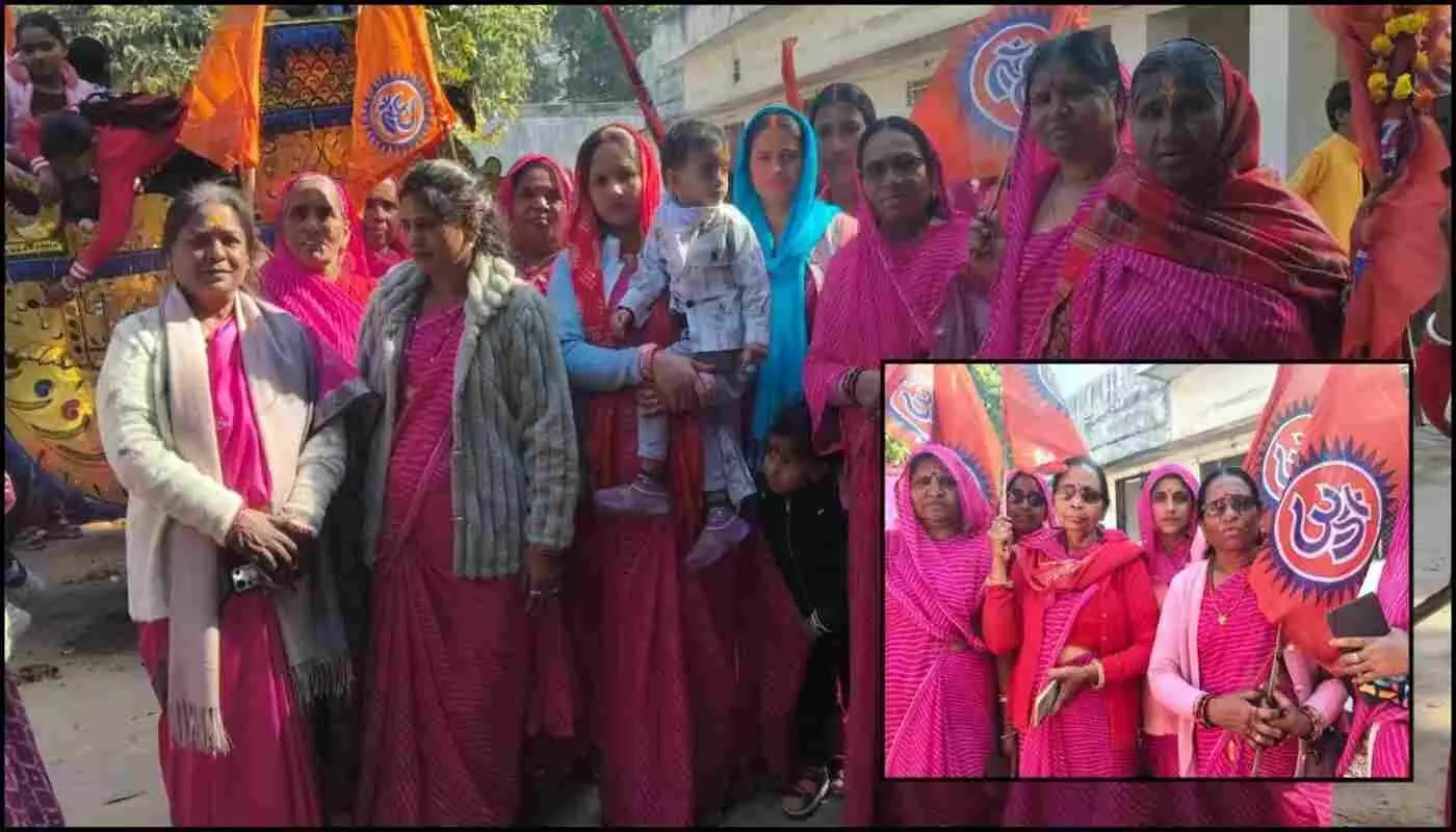 हटवाड़ा में विश्व हिंदू परिषद का एकता महा अभियान, भव्य शोभा यात्रा के साथ धर्म और एकजुटता का संदेश