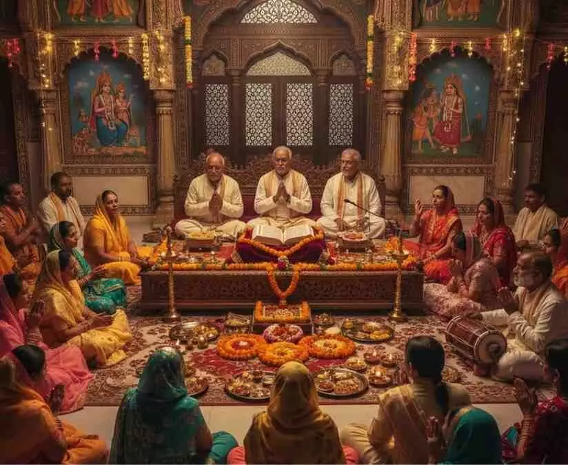 सांगानेर: रामायण मंडल ने श्री राम प्राण प्रतिष्ठा की द्वितीय वर्षगांठ पर बिखेरी भक्ति की अनूठी आभा, वर्षभर में रचे 32 अखंड पाठ के कीर्तिमान