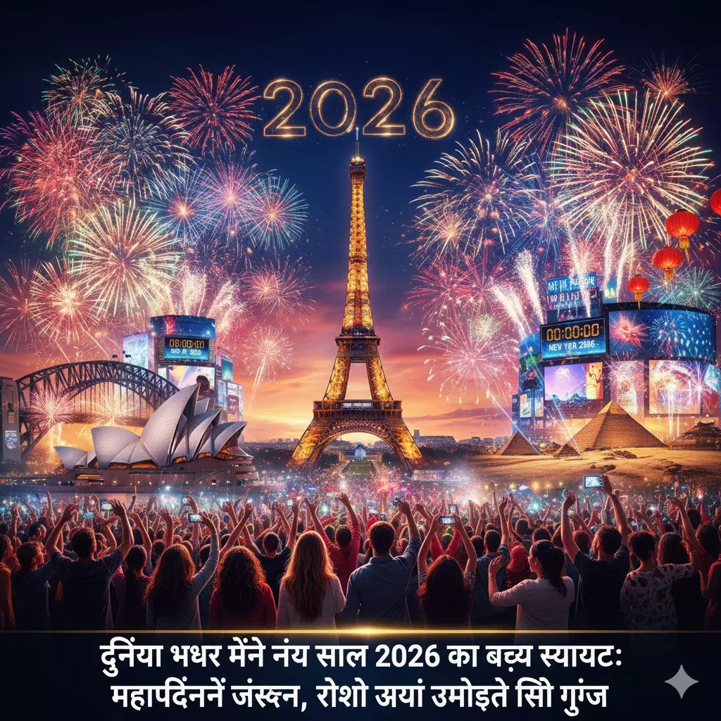 नया साल, नई उम्मीदें! पूरी दुनिया ने बाहें फैलाकर किया 2026 का स्वागत, आतिशबाजी से जगमगा उठा आसमान। नया साल, नई उम्मीदें! पूरी दुनिया ने बाहें फैलाकर किया 2026 का स्वागत, आतिशबाजी से जगमगा उठा आसमान।