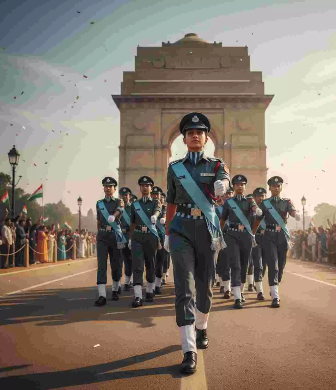 Ai generated image.उदयपुर की बेटी ने रचा इतिहास: गणतंत्र दिवस पर दिल्ली के राजपथ पर परेड करेंगी कैडेट नंदनी नागदा Ai generated image.उदयपुर की बेटी ने रचा इतिहास: गणतंत्र दिवस पर दिल्ली के राजपथ पर परेड करेंगी कैडेट नंदनी नागदा