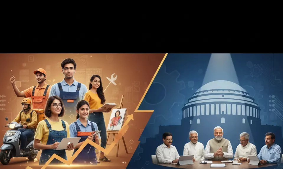 सिर्फ डिलीवरी नहीं, देश की धड़कन हैं ये हाथ! गिग वर्कर्स की चुनौतियों पर सरकार का प्रहार, शुरू हुआ हक और रोज़गार का नया अध्याय। सिर्फ डिलीवरी नहीं, देश की धड़कन हैं ये हाथ! गिग वर्कर्स की चुनौतियों पर सरकार का प्रहार, शुरू हुआ हक और रोज़गार का नया अध्याय।