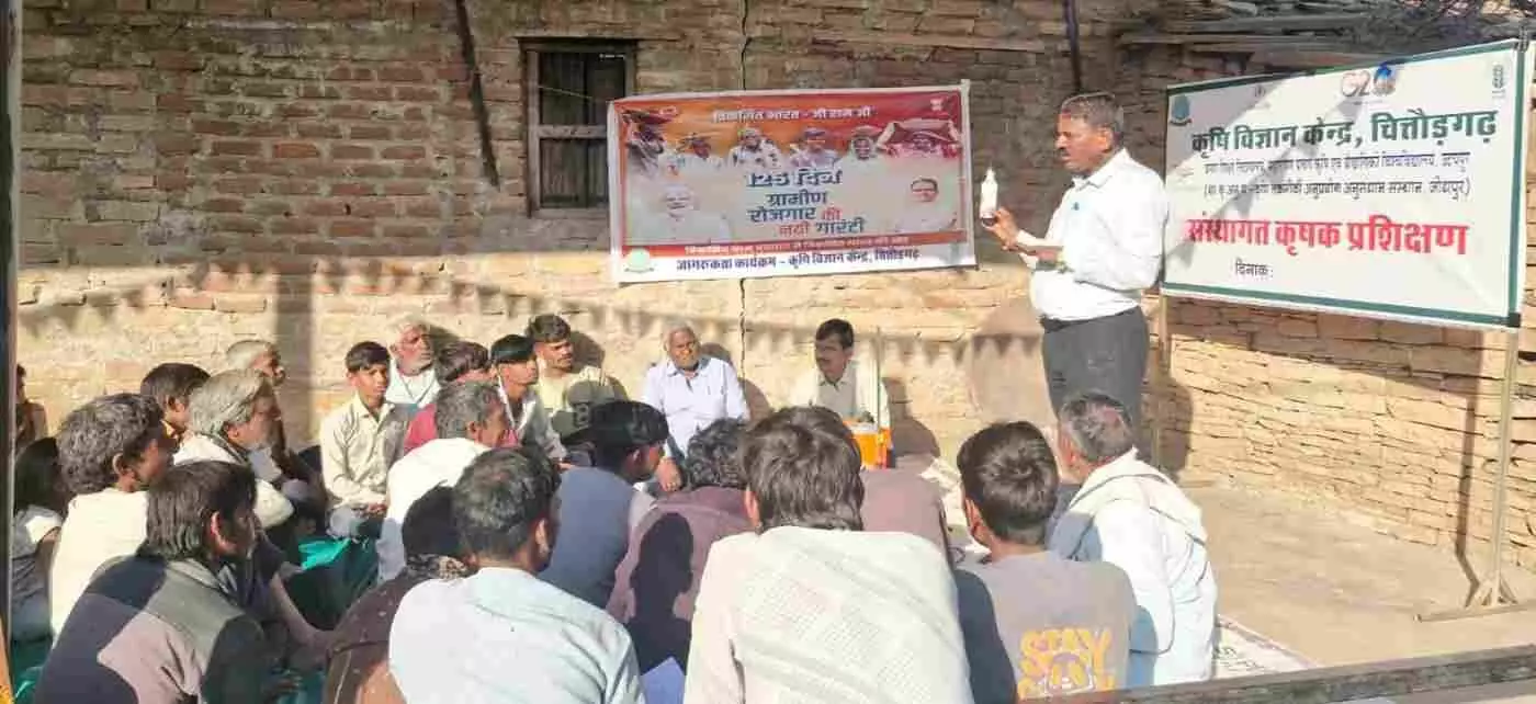 चित्तौड़गढ़: सरसों की उन्नत खेती और मोयला कीट प्रबंधन पर किसानों को मिला तकनीकी प्रशिक्षण