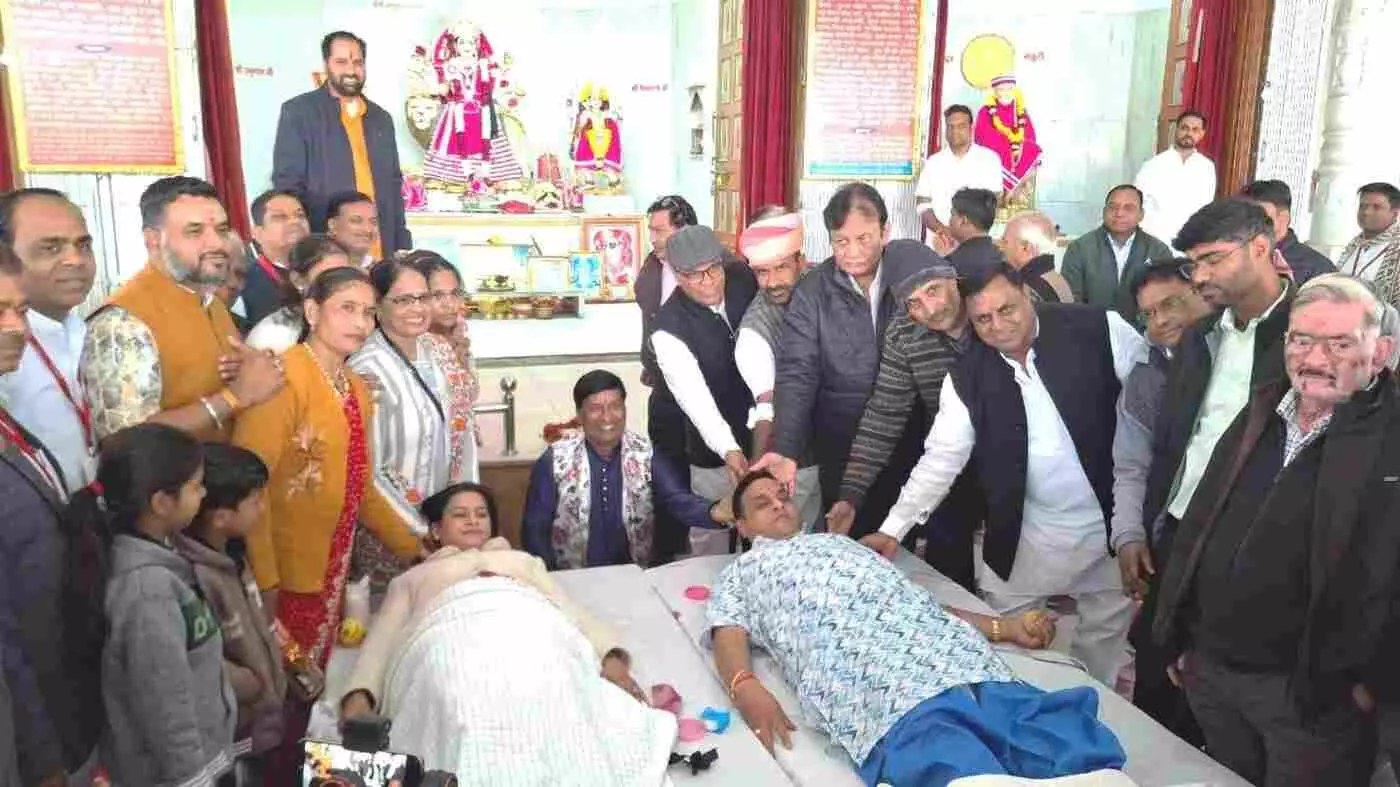 भीलवाड़ा के श्रीबाबाधाम में सेवा का महाकुंभ: न चढ़ावा न दान, भक्तों ने 271 यूनिट रक्तदान कर पेश की मानवता की मिसाल