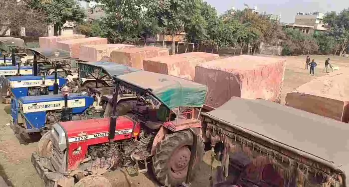 बयाना में अवैध खनन माफिया पर प्रशासन का कड़ा प्रहार: संयुक्त टीम ने 6 आरोपियों को दबोचा, भारी मशीनरी जब्त