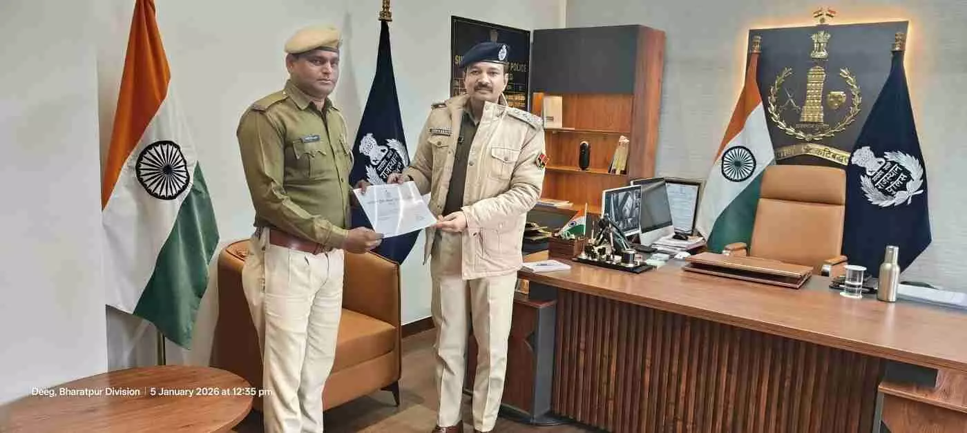 डीग: धधकते सिलेंडरों के बीच देवदूत बने कांस्टेबल रामवीर, सूझबूझ से टाला बड़ा हादसा; एसपी ने किया सम्मानित