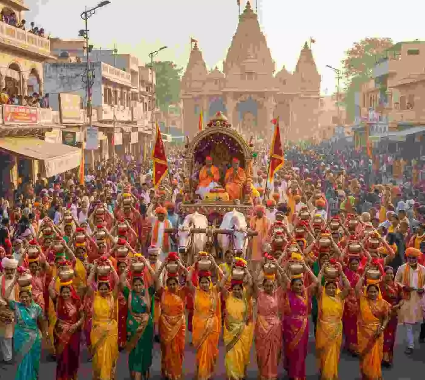 Ai generated image.भीलवाड़ा में भक्ति की बयार: नानी बाई का मायरा के साथ गूंजेगी धर्मनगरी, कलश यात्रा से होगा भव्य शुभारंभ