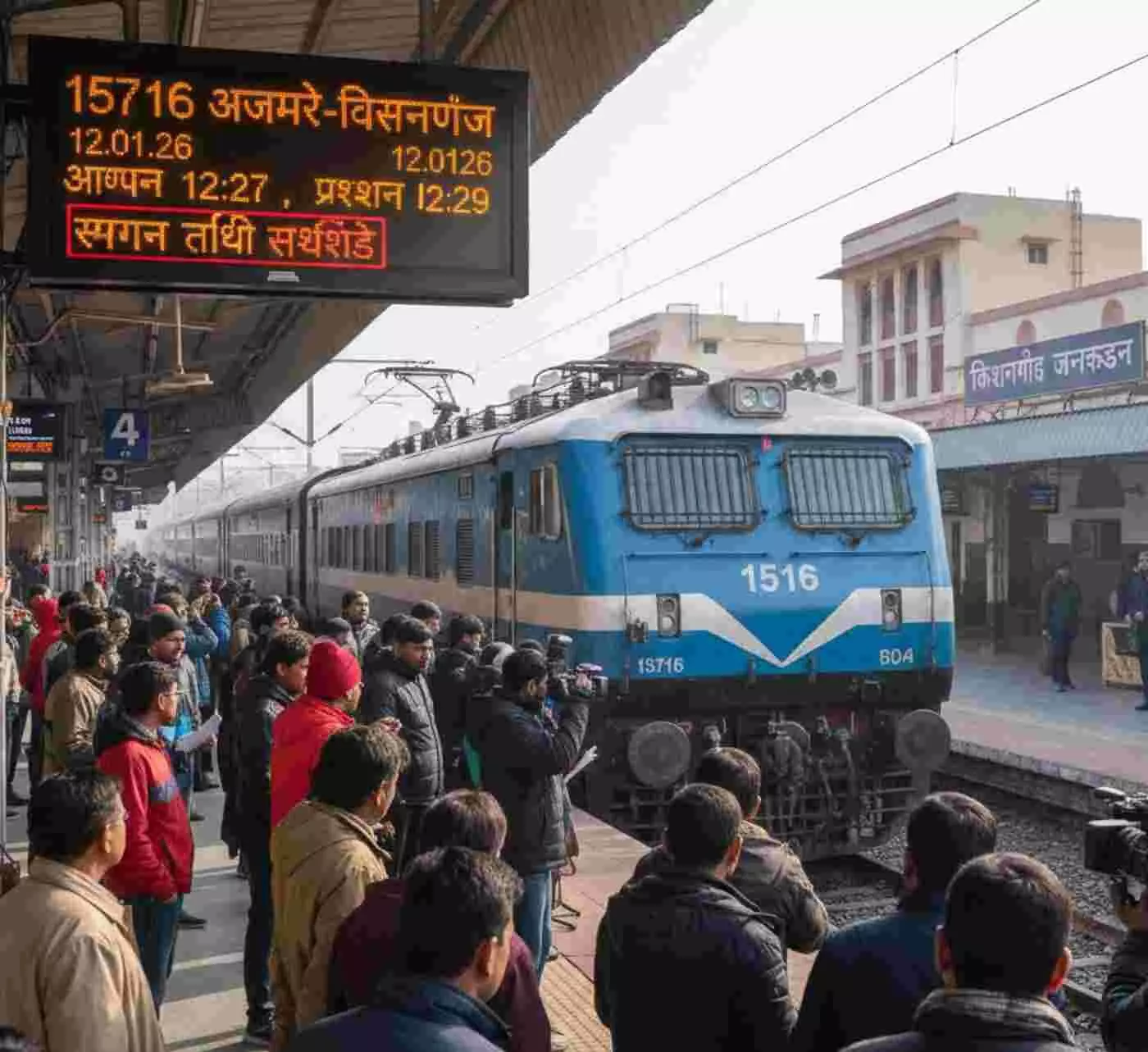 किशनगढ़: अजमेर-किशनगंज रेलसेवा के ठहराव की तारीख में बदलाव, अब इस दिन से रुकेगी ट्रेन