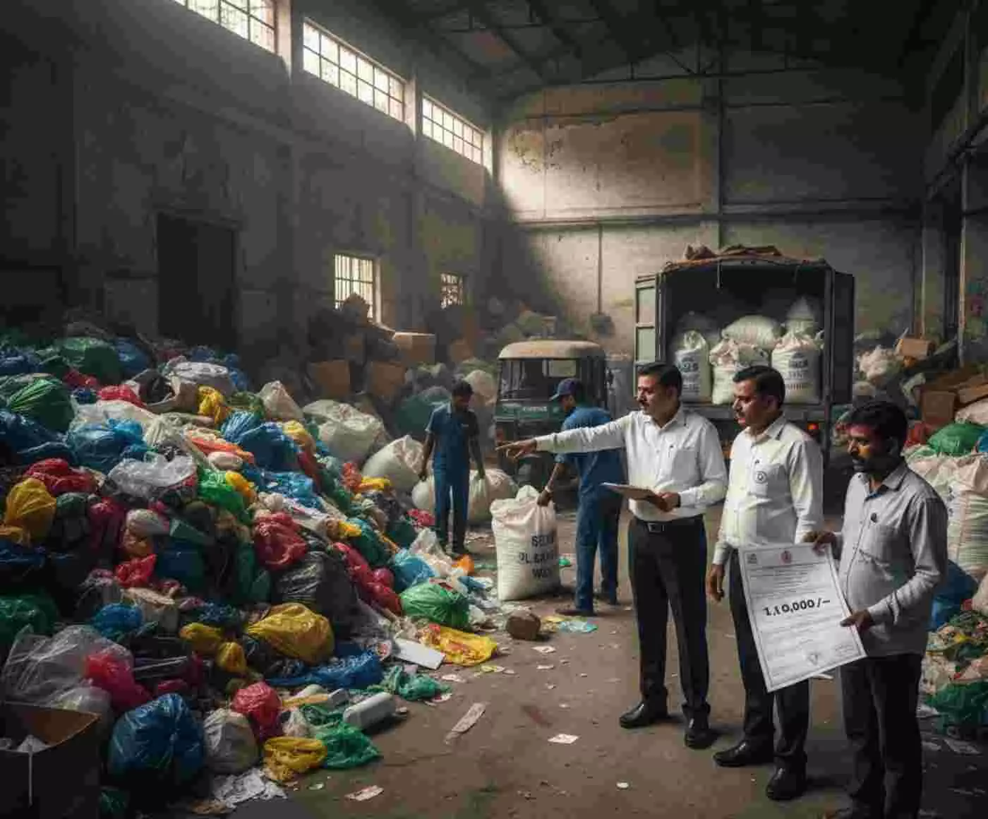 Ai generated image.जयपुर में नगर निगम का बड़ा एक्शन: गंदगी और सिंगल यूज प्लास्टिक के गोदाम पर छापा, एक लाख का भारी जुर्माना Ai generated image.जयपुर में नगर निगम का बड़ा एक्शन: गंदगी और सिंगल यूज प्लास्टिक के गोदाम पर छापा, एक लाख का भारी जुर्माना