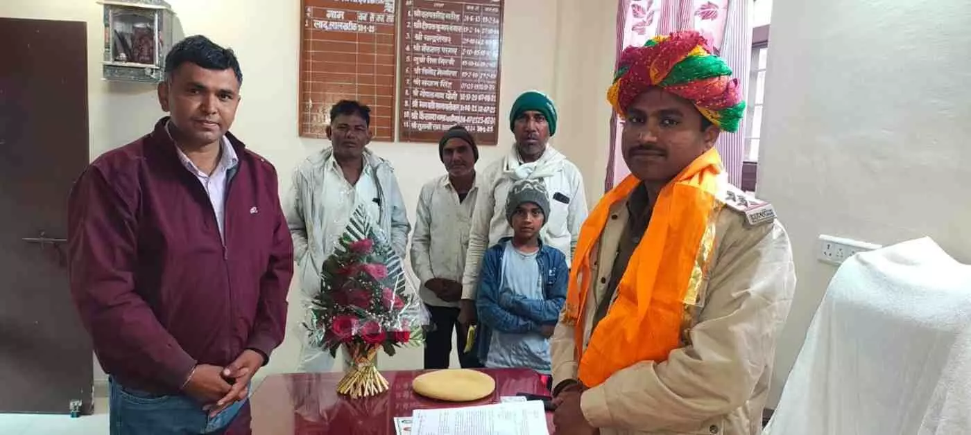 भूपालसागर (चित्तौड़गढ़): नवागत थानाधिकारी घेवरचंद रेगर ने संभाला कार्यभार, ग्रामीणों ने किया भव्य स्वागत