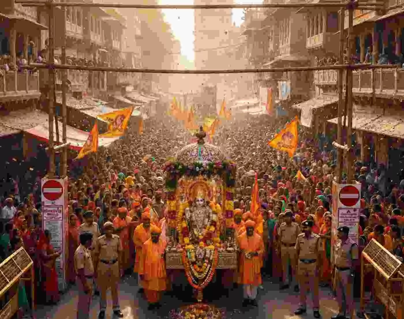 Ai generated image.झालरापाटन में उमड़ेगा आस्था का सैलाब: भगवान द्वारकाधीश की 63वीं विशाल परिक्रमा कल, सुरक्षा के कड़े इंतजाम