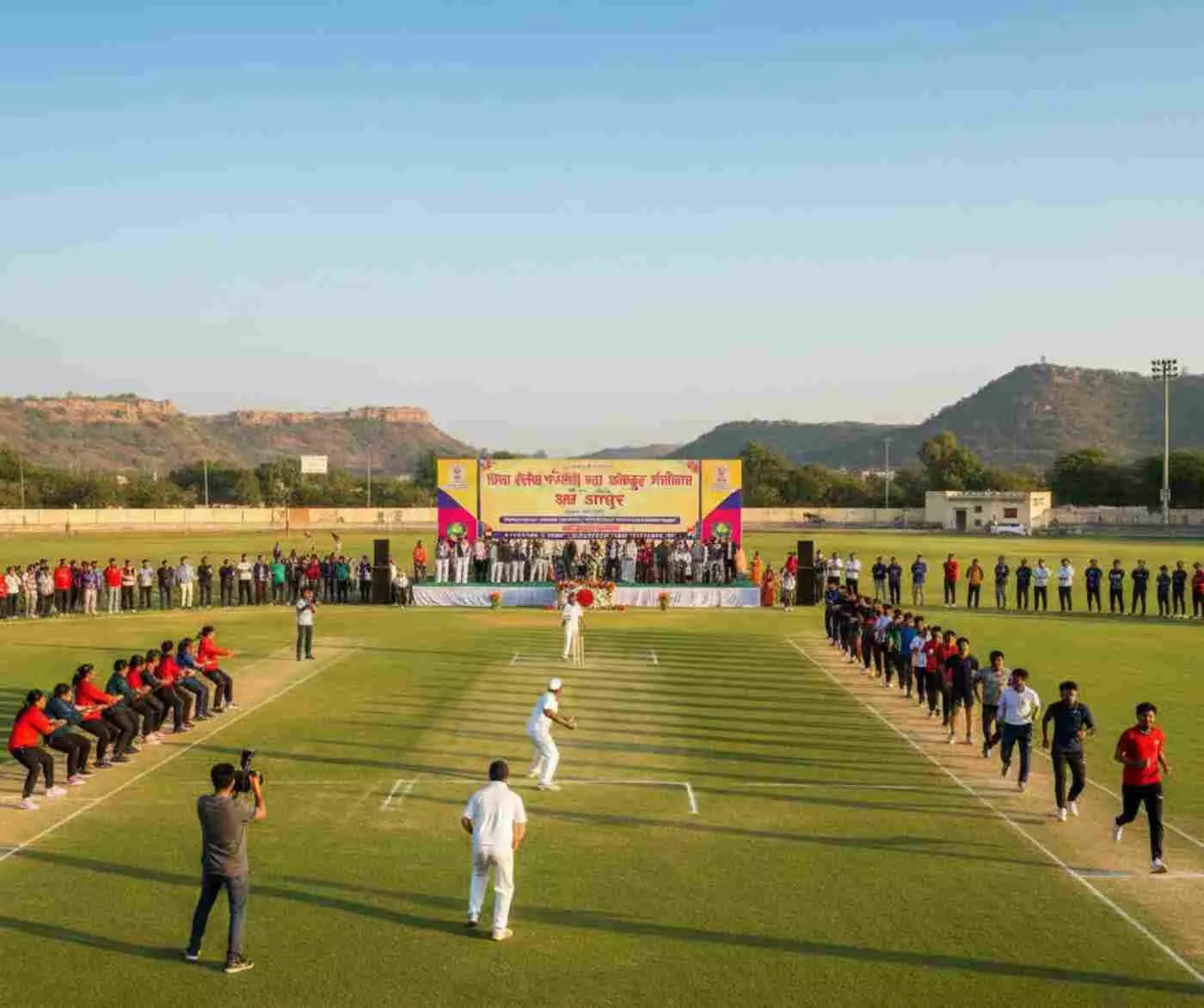 डूंगरपुर में जिला स्तरीय पंचायती राज खेलकूद प्रतियोगिता का भव्य आगाज, प्रशासनिक अधिकारियों ने मैदान में दिखाया दम डूंगरपुर में जिला स्तरीय पंचायती राज खेलकूद प्रतियोगिता का भव्य आगाज, प्रशासनिक अधिकारियों ने मैदान में दिखाया दम