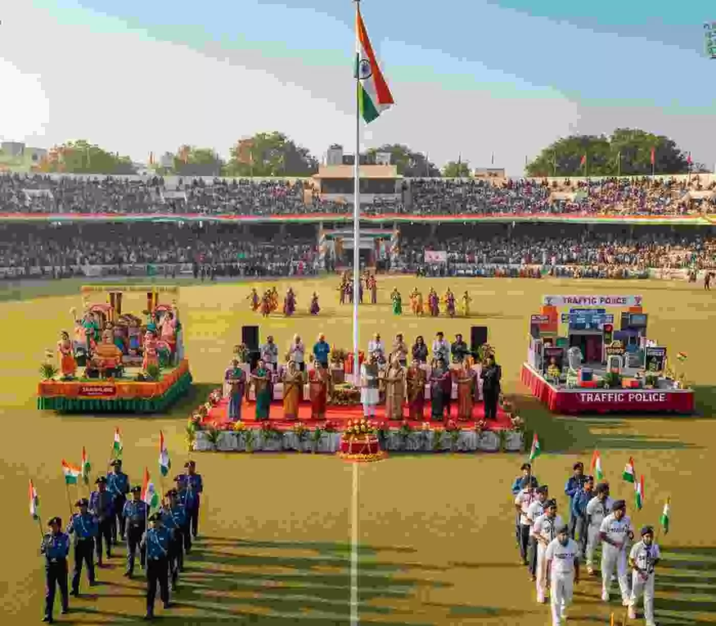 Ai generated image.हनुमानगढ़ में 77वें गणतंत्र दिवस की गूँज: प्रशासन और पत्रकारों के बीच सजेगा मैत्री क्रिकेट का मैदान, तैयारियों ने पकड़ी रफ्तार