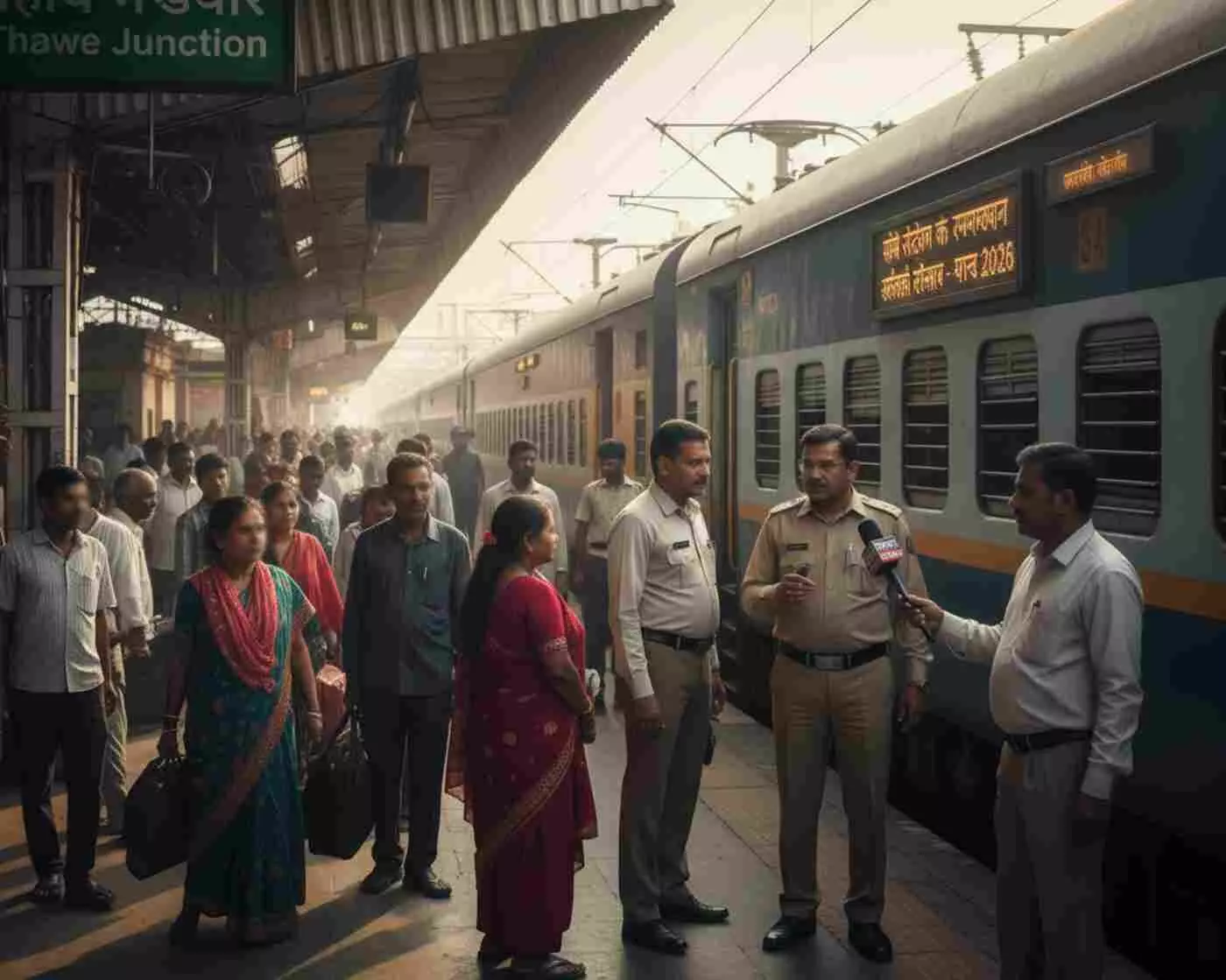 Ai generated image-जयपुर में रेल यात्रियों के लिए राहत: साबरमती-गोरखपुर एक्सप्रेस अब मार्च तक थावे स्टेशन तक भरेगी हुंकार