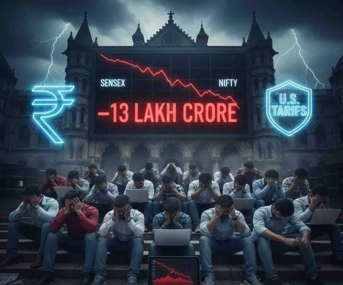 ₹13 lakh crore disappeared from the stock market this week. Learn the full story. ₹13 lakh crore disappeared from the stock market this week. Learn the full story.