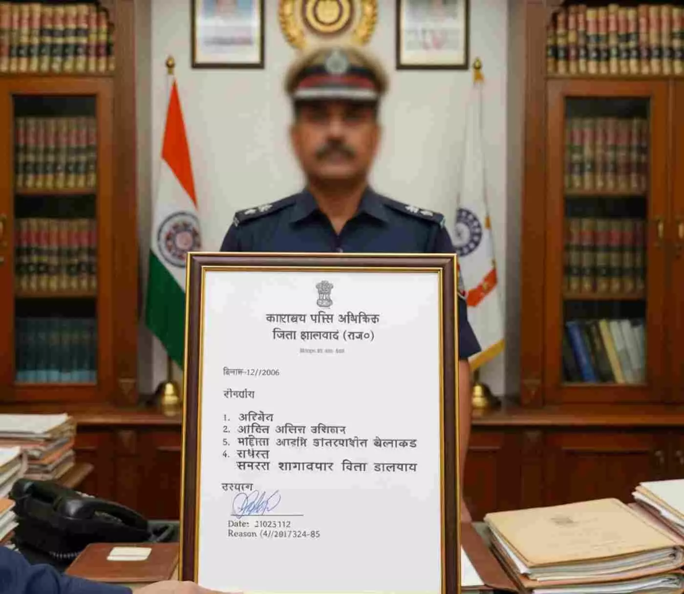 Ai generated image.झालावाड़ पुलिस महकमे में बड़ी हलचल: कानून व्यवस्था को मजबूत करने के लिए अधीक्षक ने जारी किए कड़े निर्देश Ai generated image.झालावाड़ पुलिस महकमे में बड़ी हलचल: कानून व्यवस्था को मजबूत करने के लिए अधीक्षक ने जारी किए कड़े निर्देश