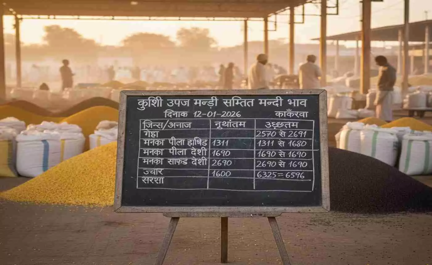 Ai generated image.फतहनगर मंडी में अनाज के भावों में भारी हलचल: गेहूं और सफेद मक्का ने पकड़ी तेज रफ्तार