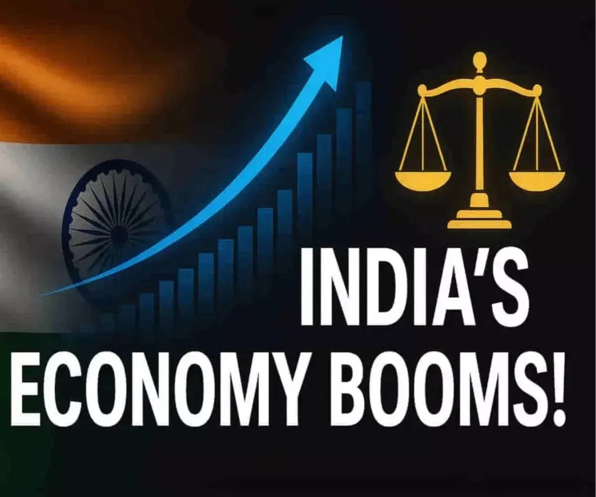 Indias GDP growth rate accelerates - a story of economic boom Indias GDP growth rate accelerates - a story of economic boom