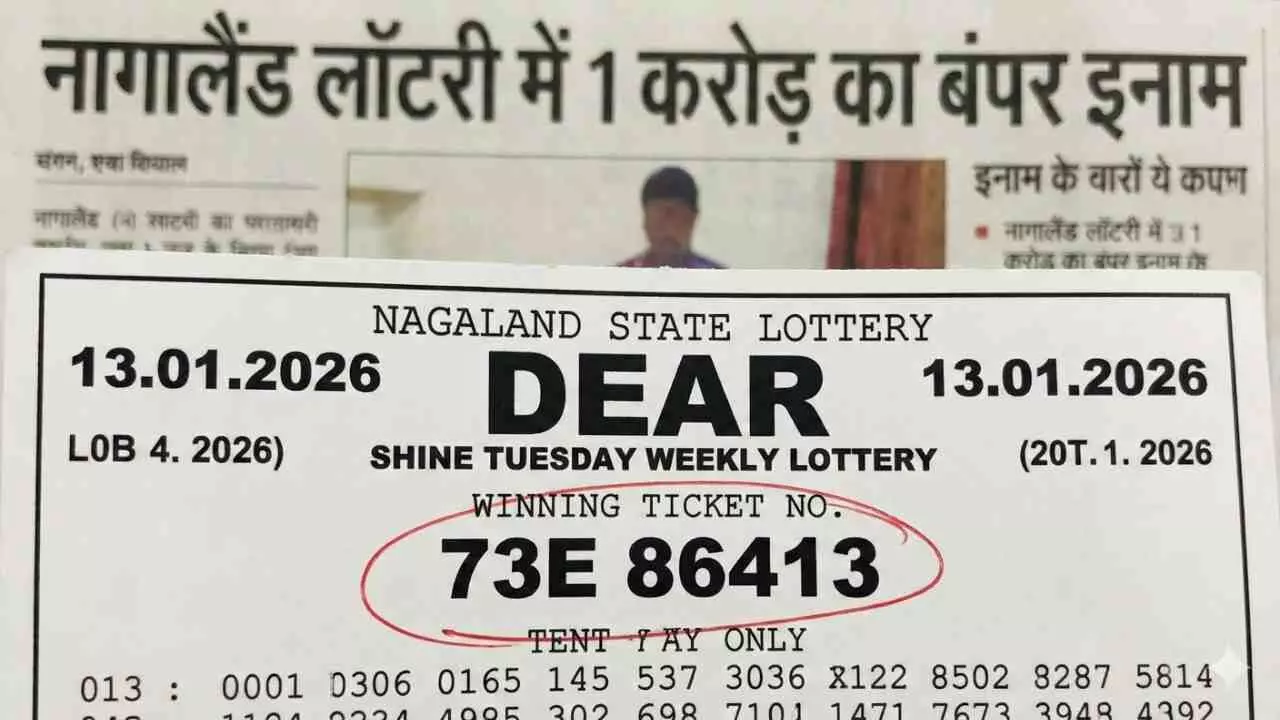 Nagaland State Lottery Result: Luck strikes in Kohima, with ticket number 73E 86413 winning a whopping 1 crore in Dear Shine Tuesday Nagaland State Lottery Result: Luck strikes in Kohima, with ticket number 73E 86413 winning a whopping 1 crore in Dear Shine Tuesday