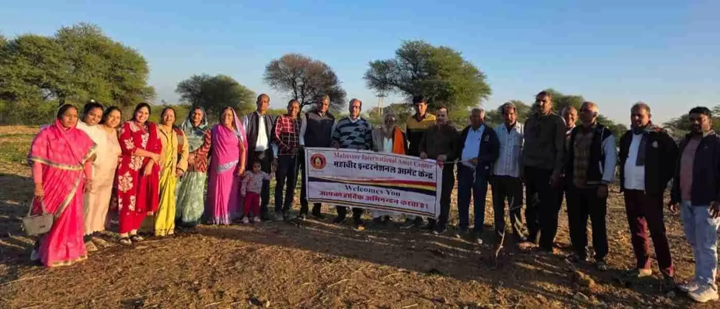 आमेट: श्री नंदी गौधाम में महावीर इंटरनेशनल ने रचा सेवा का कीर्तिमान, गौमाता को लापसी खिलाकर मनाया पुण्य का महापर्व