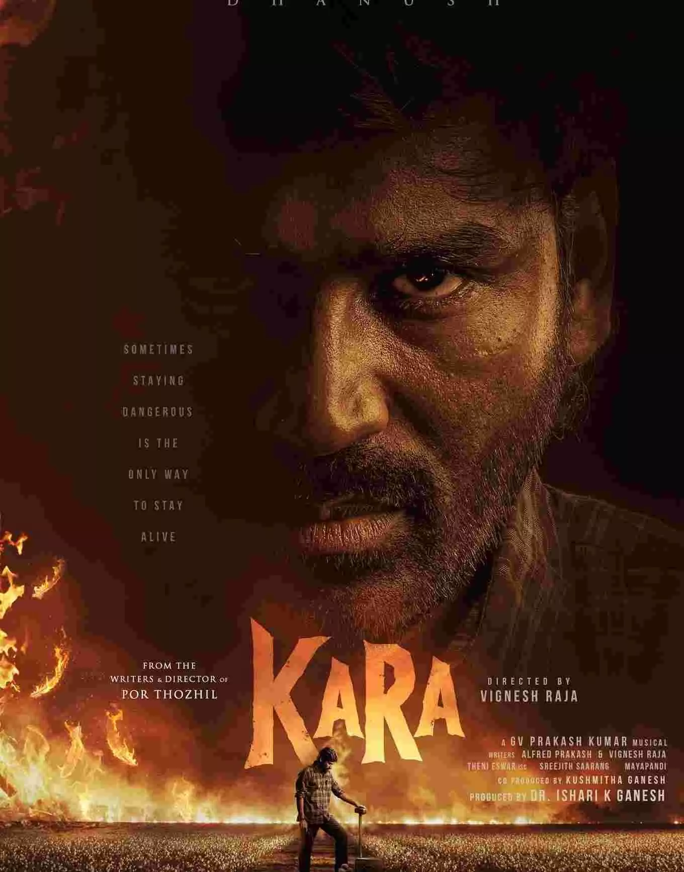 Dhanushs fierce look for Pongal: 54th film Kara announced, fans thrilled to see fire and weapons in the poster Dhanushs fierce look for Pongal: 54th film Kara announced, fans thrilled to see fire and weapons in the poster