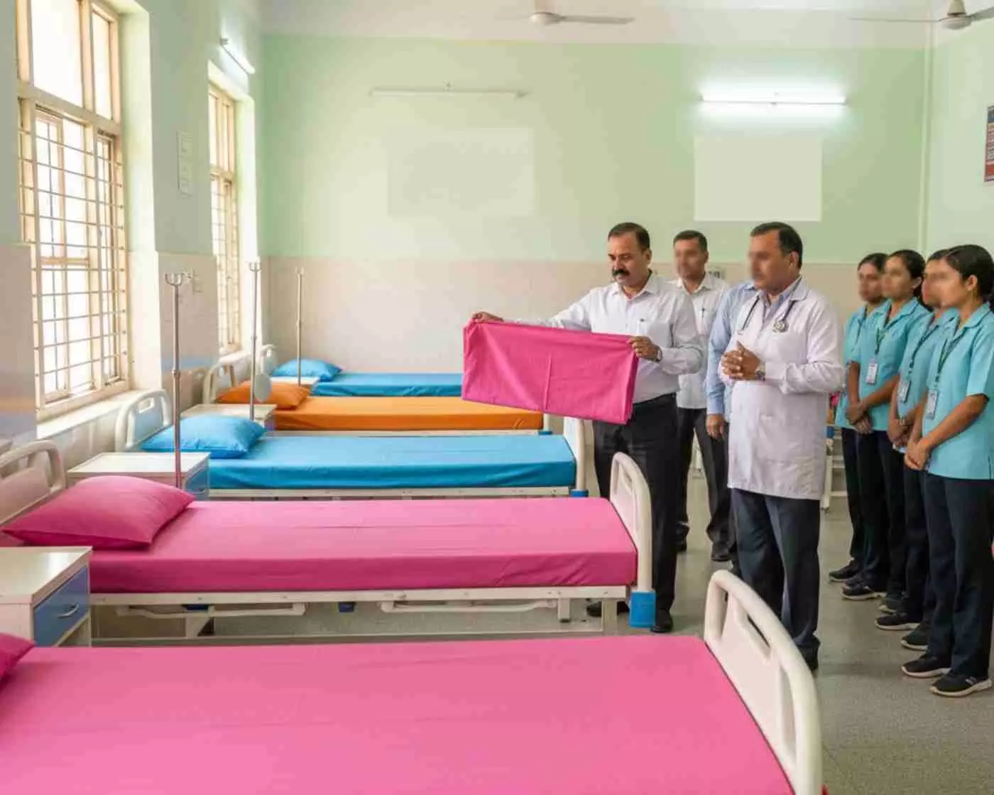 Ai generated image-सवाई माधोपुर के सरकारी अस्पताल में अब सात दिन दिखेंगे सात रंग, जिला कलक्टर के एक आदेश से बदल जाएगी मरीजों के बिस्तरों की सूरत
