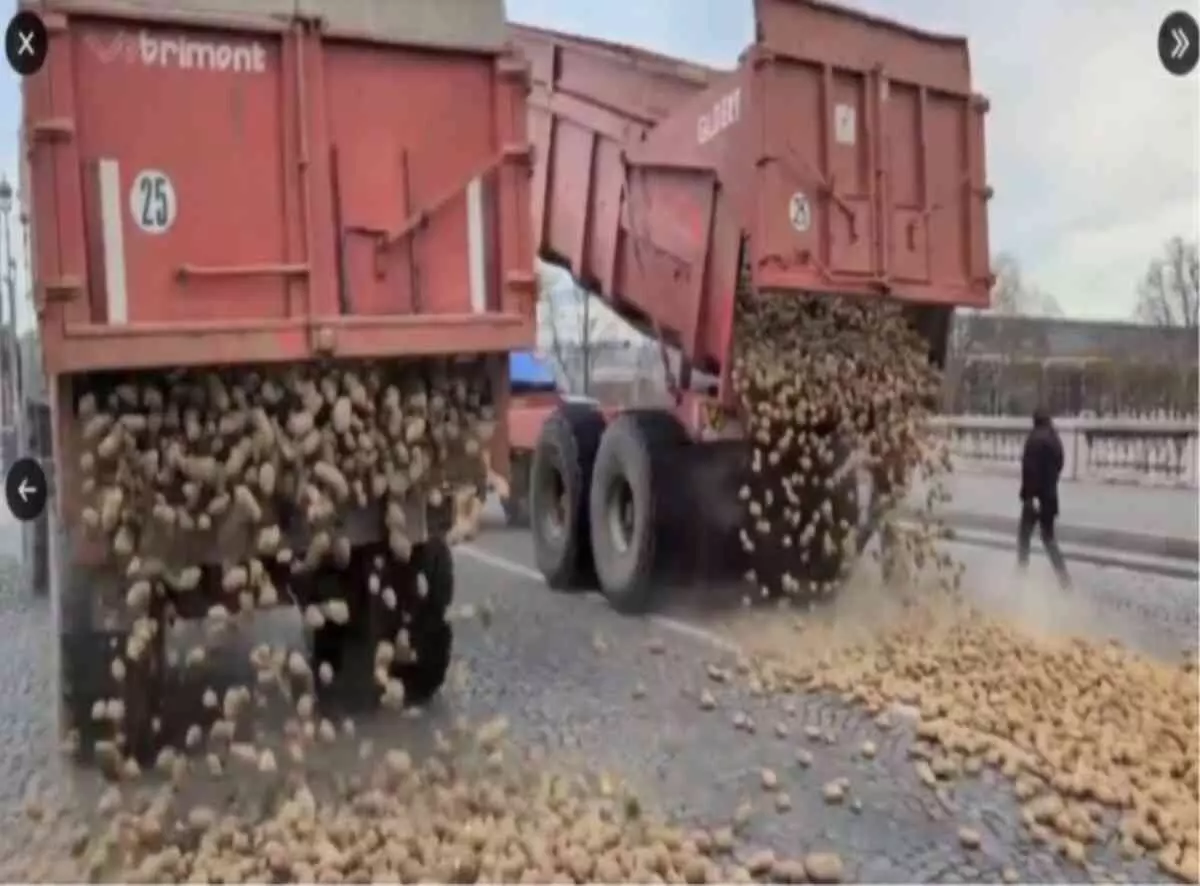 Potato Mountain outside the French Parliament: A unique farmers revolt shakes Pariss power. Potato Mountain outside the French Parliament: A unique farmers revolt shakes Pariss power.