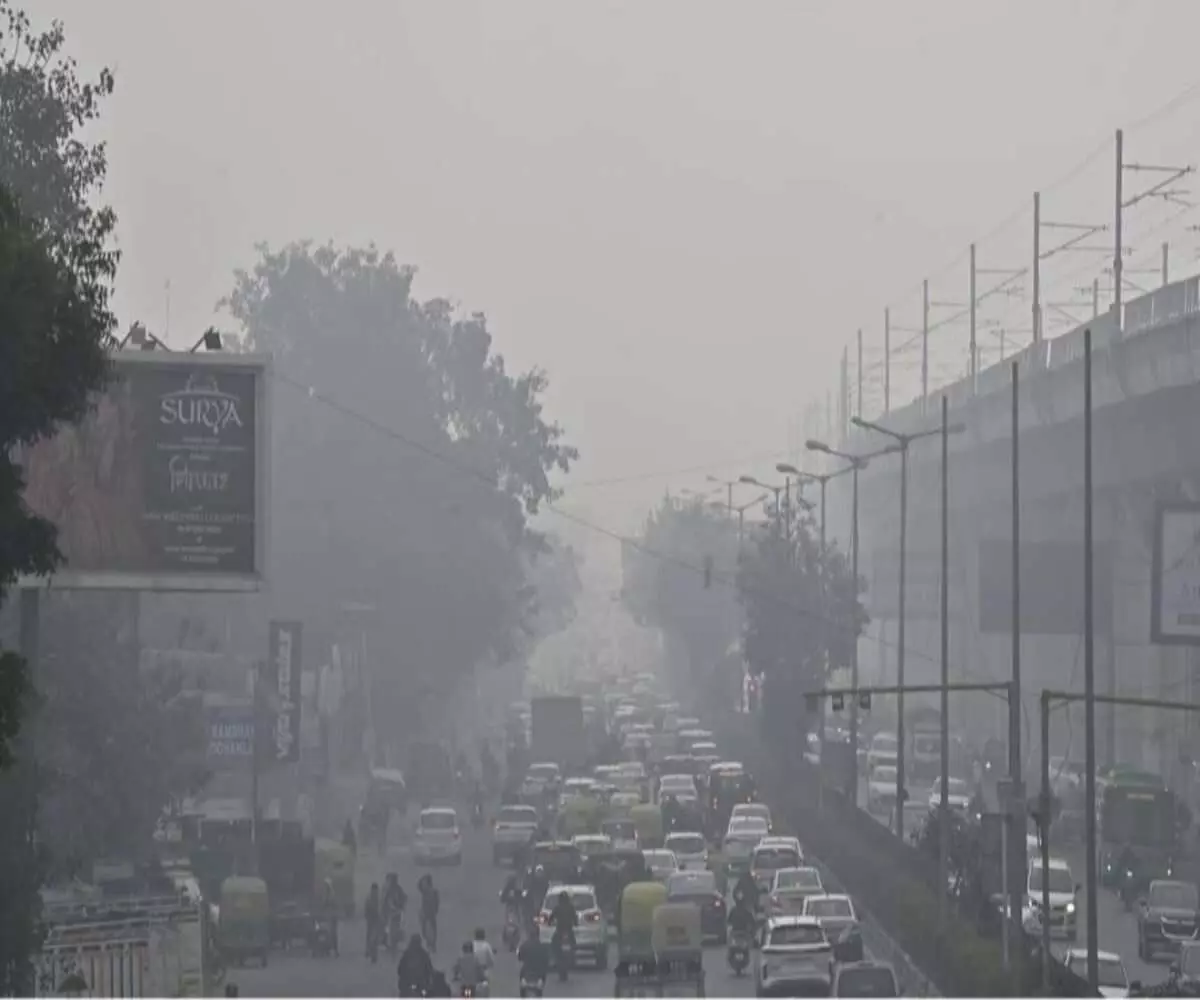 Thick fog blankets Delhi-Meerut Expressway, reducing visibility to zero Thick fog blankets Delhi-Meerut Expressway, reducing visibility to zero