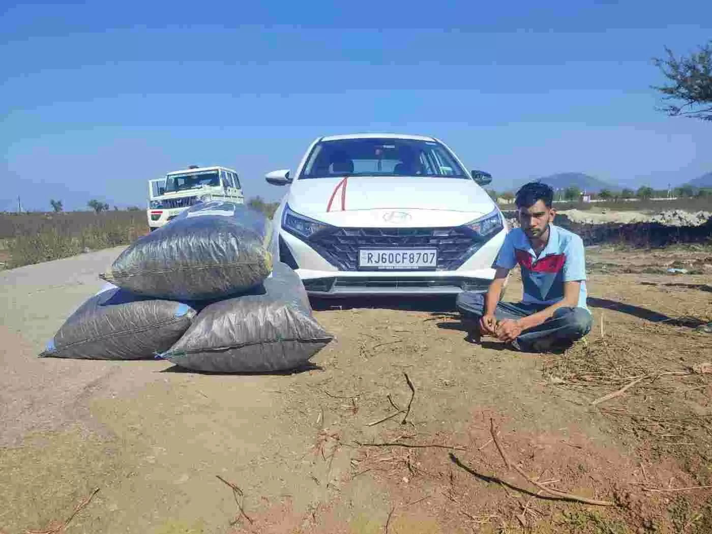 बेगूं में पुलिस की बड़ी कार्रवाई: नाकाबंदी तोड़ भाग रही आई-20 कार से भारी मात्रा में अफीम डोडाचूरा बरामद, तस्कर गिरफ्तार बेगूं में पुलिस की बड़ी कार्रवाई: नाकाबंदी तोड़ भाग रही आई-20 कार से भारी मात्रा में अफीम डोडाचूरा बरामद, तस्कर गिरफ्तार