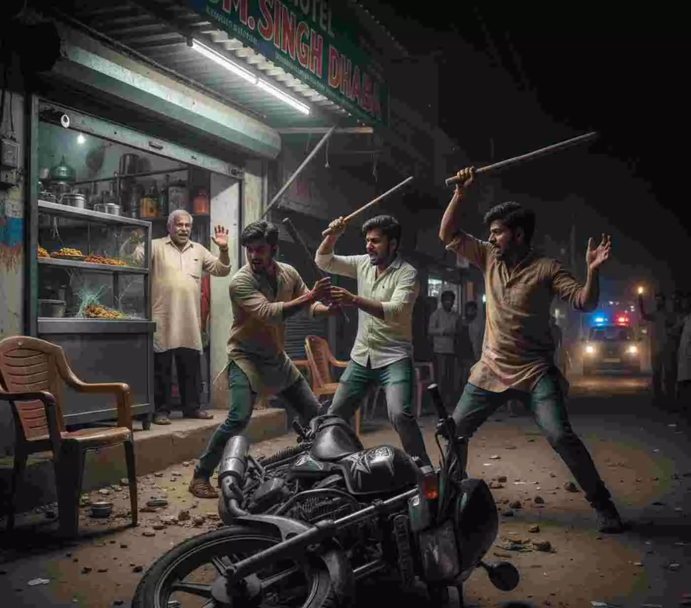 भीलवाड़ा: होटल में दावत उड़ाने के बाद खूनी तांडव, पैसे मांगने पर लाठी-सरियों से हमला, तीन घायल भीलवाड़ा: होटल में दावत उड़ाने के बाद खूनी तांडव, पैसे मांगने पर लाठी-सरियों से हमला, तीन घायल