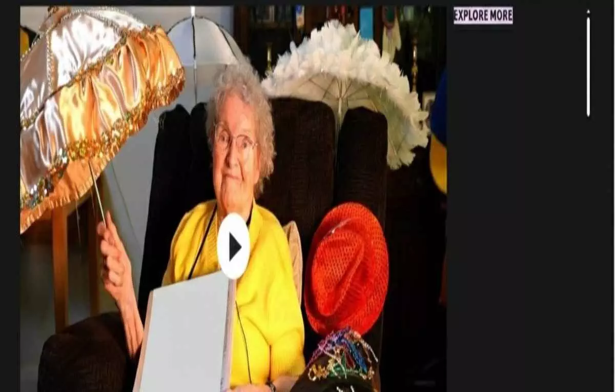 A love for folk tradition led her to take to the skies at the age of 93. A love for folk tradition led her to take to the skies at the age of 93.