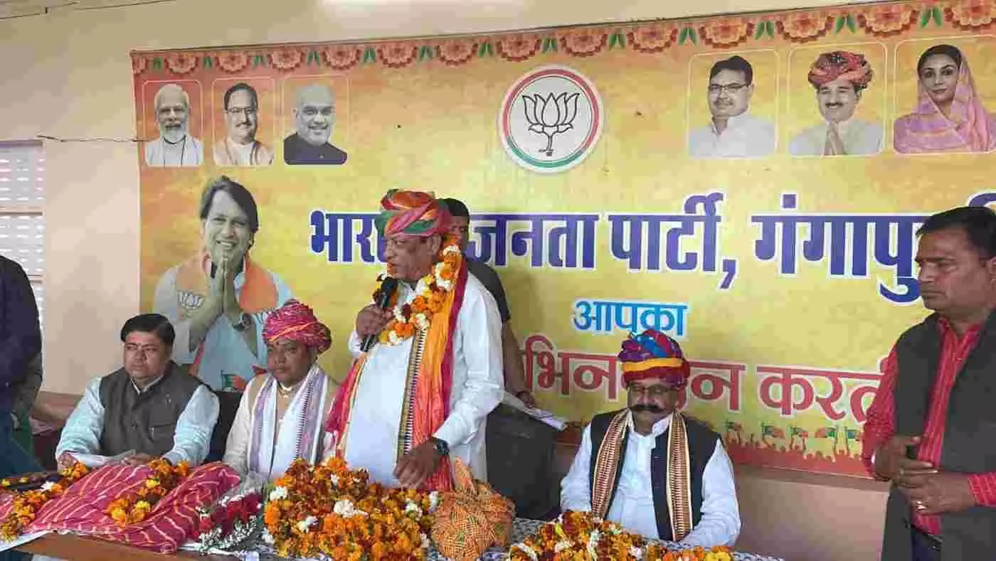 गंगापुर सिटी में भाजपा का शक्ति प्रदर्शन: कैबिनेट मंत्री जोराराम कुमावत का भव्य स्वागत, एकजुटता का हुंकार