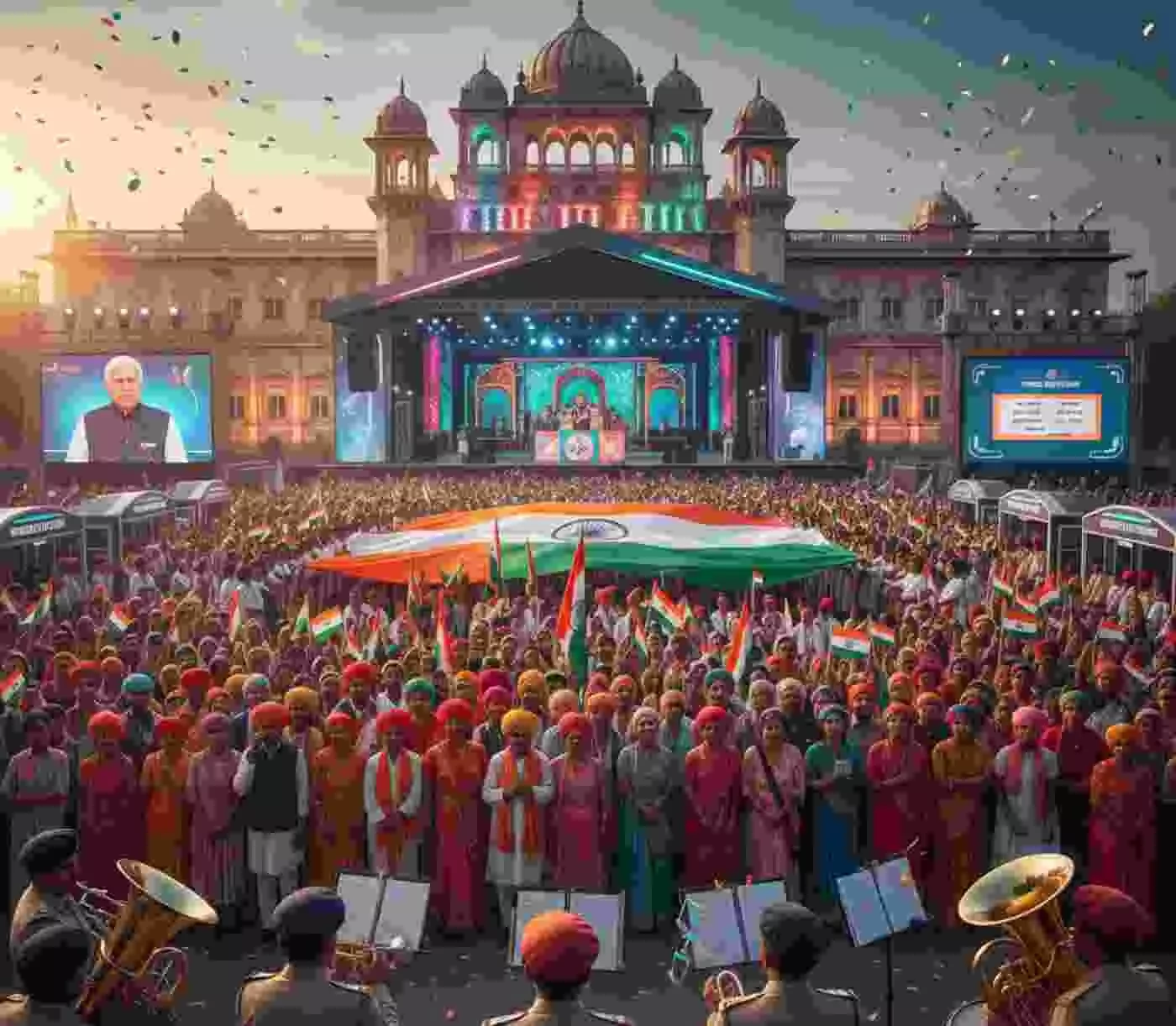 Ai generated image.जयपुर से गूँजेगी राष्ट्रभक्ति की लहर: वंदे मातरम् की 150वीं वर्षगांठ पर राजस्थान में उत्सव का महासंग्राम Ai generated image.जयपुर से गूँजेगी राष्ट्रभक्ति की लहर: वंदे मातरम् की 150वीं वर्षगांठ पर राजस्थान में उत्सव का महासंग्राम