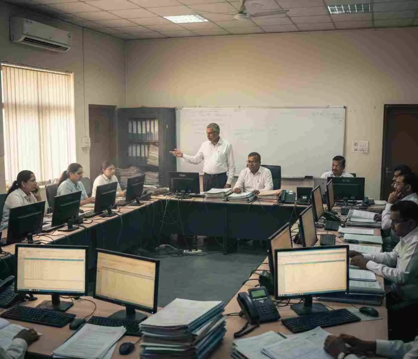 Ai generated image.जयपुर कलेक्ट्रेट में महासंग्राम की तैयारी: विधानसभा सत्र के लिए अभेद्य कंट्रोल रूम स्थापित Ai generated image.जयपुर कलेक्ट्रेट में महासंग्राम की तैयारी: विधानसभा सत्र के लिए अभेद्य कंट्रोल रूम स्थापित