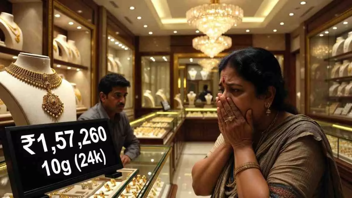 Gold prices in Mumbai surpass ₹1.57 lakh, a major blow to the middle class, and the wedding season has hit everyones budget!