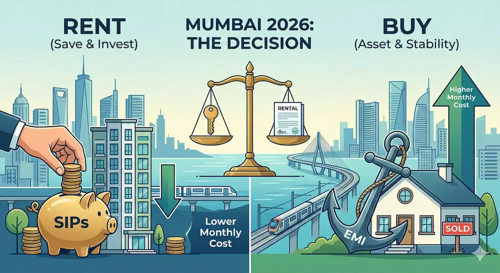 40,000 rent in Mumbai or 1 lakh EMI? Find out whats in store for you in 2026 and whats right for your future
