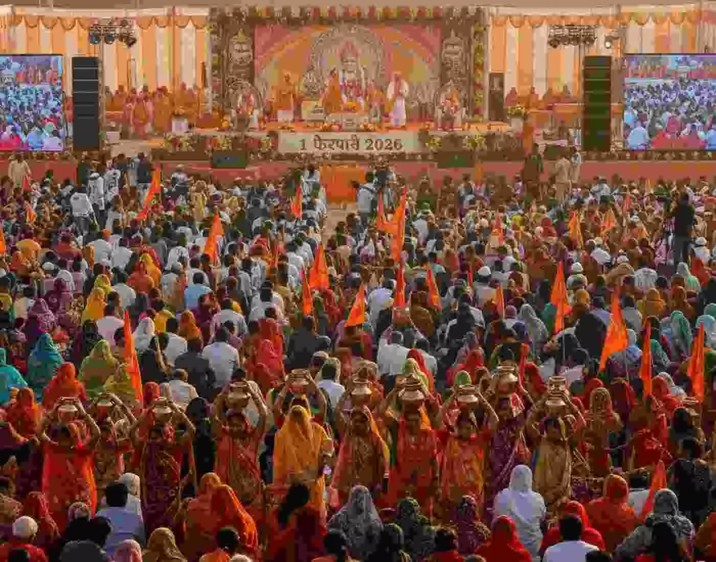 Ai generated image.मावली में गूँजेगा हिंदुत्व का शंखनाद: विराट हिंदू सम्मेलन में उमड़ेगा आस्था का सैलाब, संतों के सान्निध्य में होगा धर्म का महासंगम
