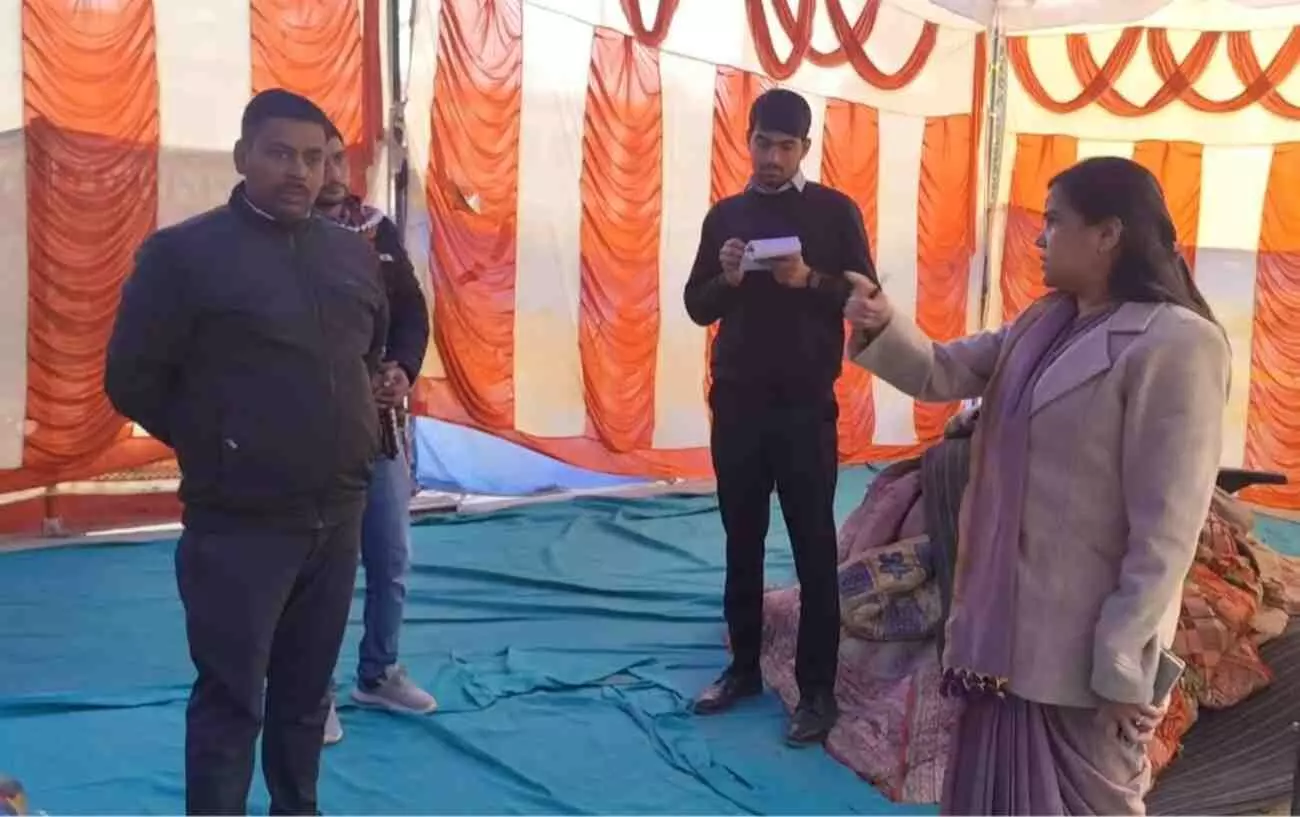 सवाई माधोपुर: कड़कड़ाती ठंड में रैन बसेरों का औचक निरीक्षण, बदहाली देख भड़कीं सचिव समीक्षा गौतम