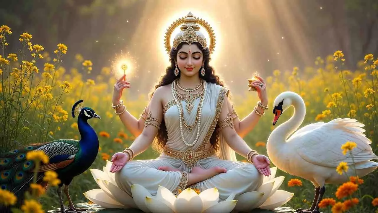 Sing this prayer before the Saraswati Aarti, and she will always be with you Sing this prayer before the Saraswati Aarti, and she will always be with you