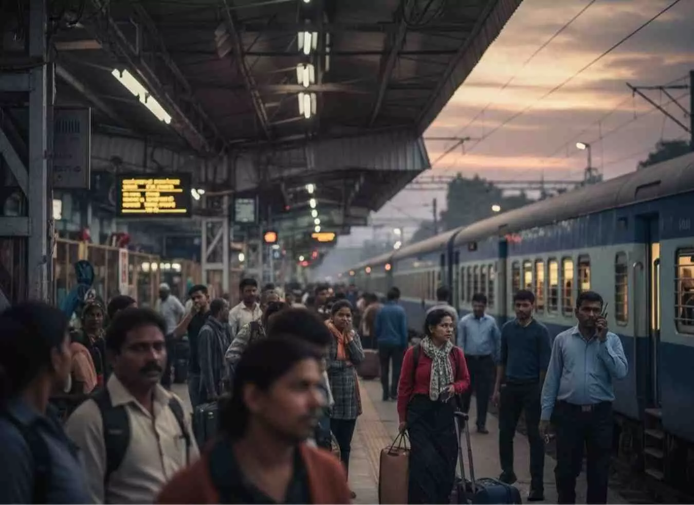 Ai generated image.अजमेर-पुरी एक्सप्रेस के पहियों पर लगेगा ब्रेक, जलंब स्टेशन पर महाब्लॉक से यात्री होंगे प्रभावित