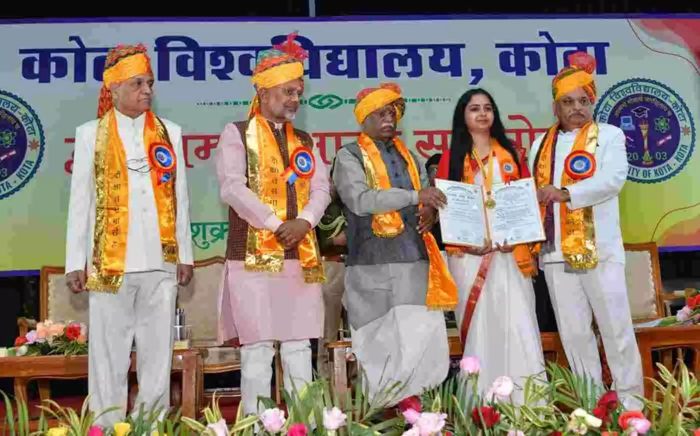 कोटा में राज्यपाल श्री बागडे का आह्वान: डिग्रियां केवल कागज नहीं, विकसित भारत के निर्माण का अस्त्र बनें