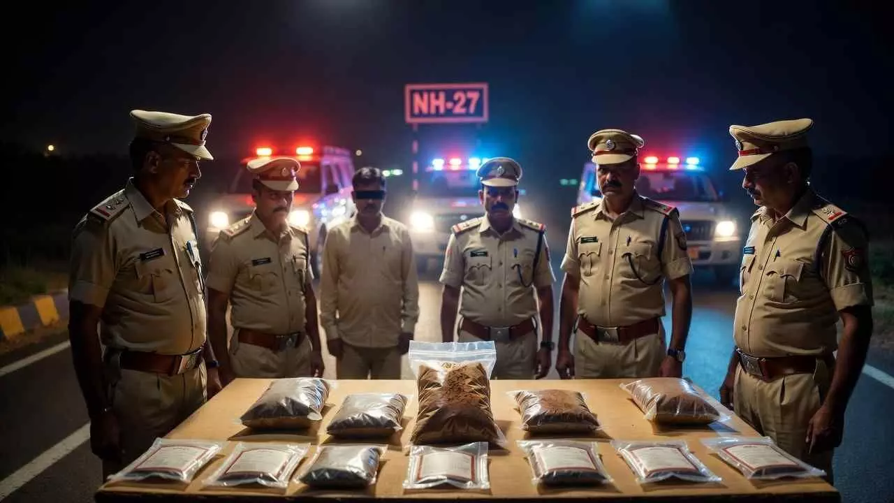 भीलवाड़ा पुलिस का नशे पर करारा वार, एनएच-27 पर 11 लाख की अवैध स्मैक जब्त, दो आरोपी गिरफ्तार भीलवाड़ा पुलिस का नशे पर करारा वार, एनएच-27 पर 11 लाख की अवैध स्मैक जब्त, दो आरोपी गिरफ्तार