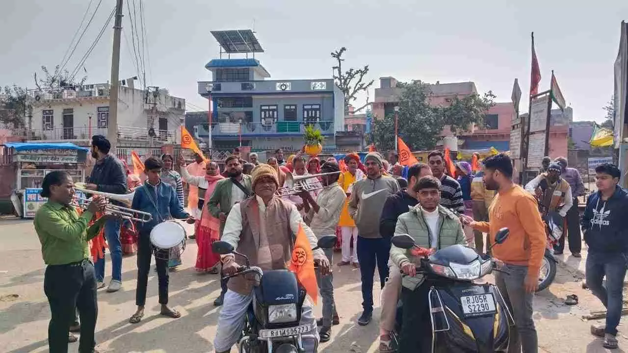 भुसावर में विराट हिन्दू सम्मेलन की तैयारियों का शंखनाद, जिन्दल फार्म हाउस में ध्वज स्थापना व भूमि पूजन संपन्न भुसावर में विराट हिन्दू सम्मेलन की तैयारियों का शंखनाद, जिन्दल फार्म हाउस में ध्वज स्थापना व भूमि पूजन संपन्न