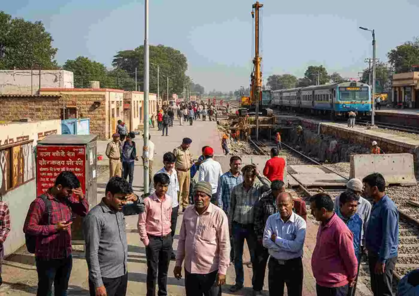 Ai generated image.चूरू-सादुलपुर रेलखंड पर यात्री ध्यान दें: हडयाल स्टेशन पर महाब्लॉक से रेल पहियों पर लगा ब्रेक, दर्जनों ट्रेनें रद्द और मार्ग परिवर्तित Ai generated image.चूरू-सादुलपुर रेलखंड पर यात्री ध्यान दें: हडयाल स्टेशन पर महाब्लॉक से रेल पहियों पर लगा ब्रेक, दर्जनों ट्रेनें रद्द और मार्ग परिवर्तित