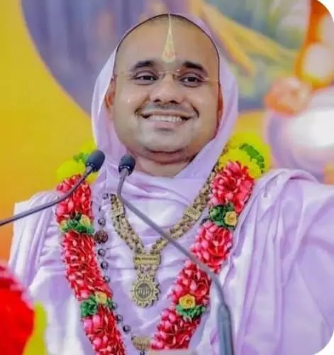 भीलवाड़ा में श्रीमद भागवत कथा के दौरान मंच पर विराजमान संत दिग्विजयरामजी महाराज। भीलवाड़ा में श्रीमद भागवत कथा के दौरान मंच पर विराजमान संत दिग्विजयरामजी महाराज।