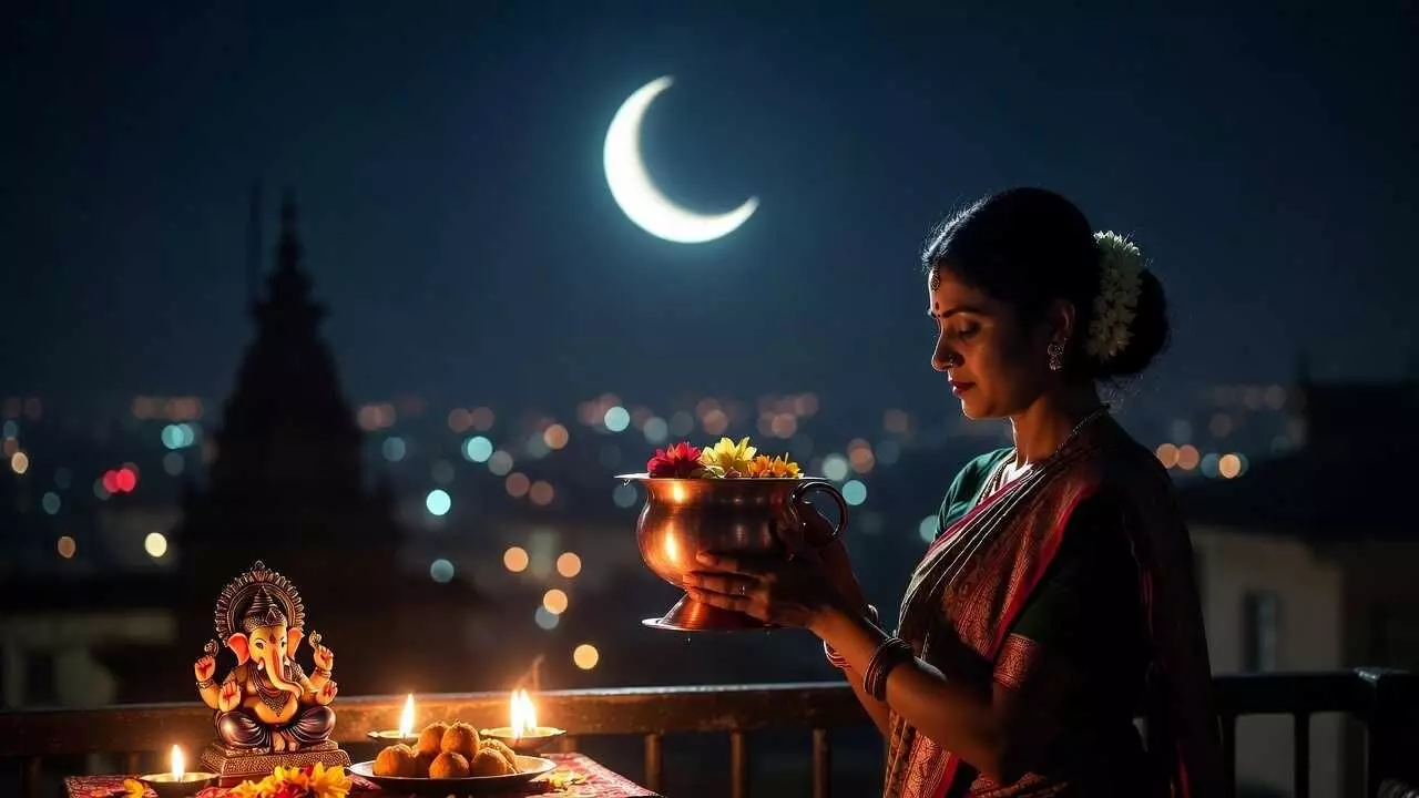कितने बजे निकला चाँद? बिना चांद को अर्घ्य दिए अधूरा है व्रत, जानें अपने शहर में चंद्रमा का अर्घ्य। कितने बजे निकला चाँद? बिना चांद को अर्घ्य दिए अधूरा है व्रत, जानें अपने शहर में चंद्रमा का अर्घ्य।