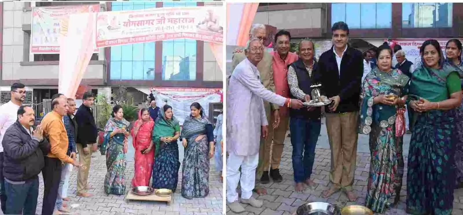 दिगम्बर जैन मंदिर रानपुर में मुनि योग-सागर जी महाराज का स्वागत करते श्रद्धालु और समाजजन। दिगम्बर जैन मंदिर रानपुर में मुनि योग-सागर जी महाराज का स्वागत करते श्रद्धालु और समाजजन।