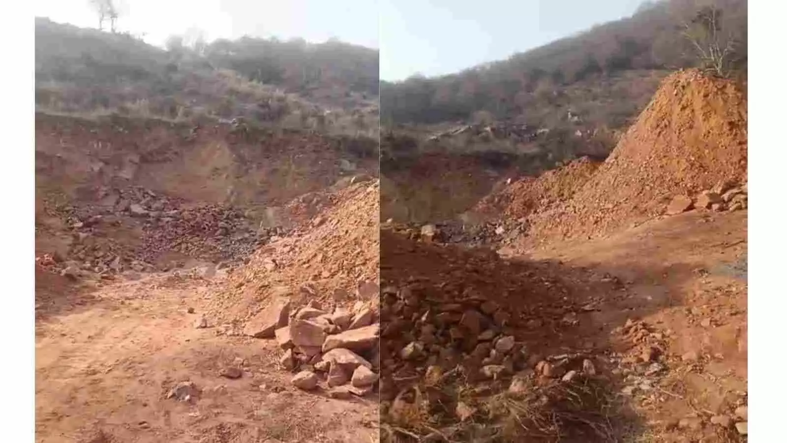 भुसावर के एक ग्रामीण क्षेत्र में अवैध खनन और ब्लास्टिंग से घर की क्षतिग्रस्त दीवार दिख रही है। भुसावर के एक ग्रामीण क्षेत्र में अवैध खनन और ब्लास्टिंग से घर की क्षतिग्रस्त दीवार दिख रही है।