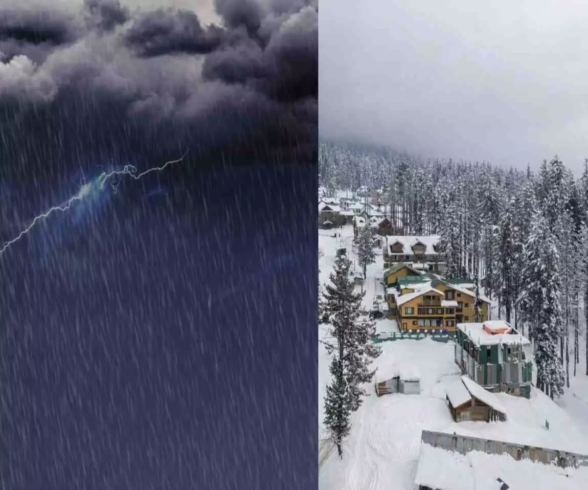 Snowfall and rain- Western Disturbance brings significant weather changes to North India Snowfall and rain- Western Disturbance brings significant weather changes to North India