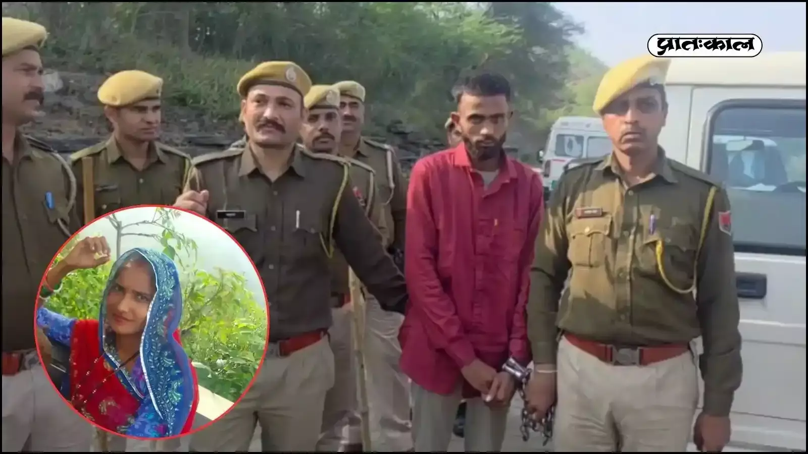भीम पुलिस थाने में पुलिस अधिकारियों की निगरानी में खड़ा हत्या का आरोपी गोविंद सिंह रावत। भीम पुलिस थाने में पुलिस अधिकारियों की निगरानी में खड़ा हत्या का आरोपी गोविंद सिंह रावत।